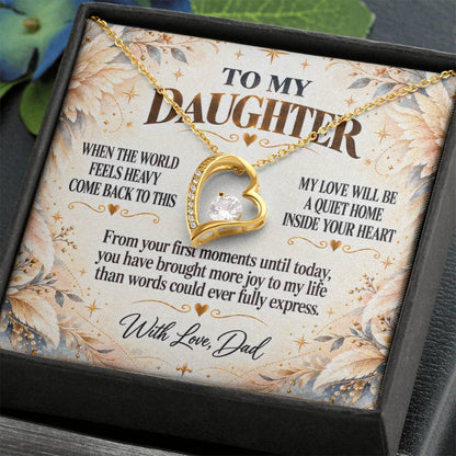 C297 - May You Never Outgrow The Truth That You Are Deeply Loved Completely Valued And Forever My Daughter - Forever Love Necklace