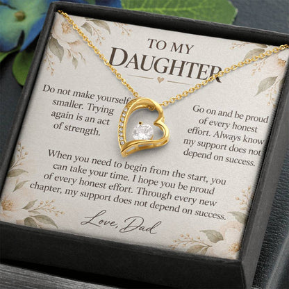 C642 - The Courage To Try Again And A Promise To Carry Into New Chapters - Forever Love Necklace