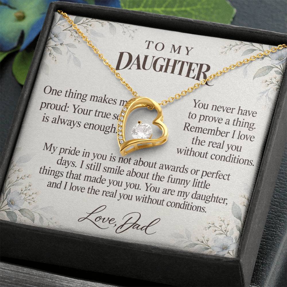 C653 - The Beauty Of Being Yourself And A Father Proud Of Who You Are - Forever Love Necklace