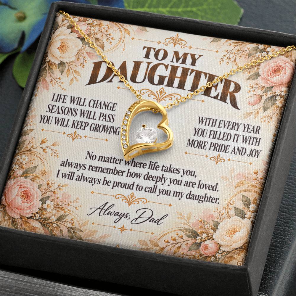 C386 - Every Step You Take Into Your Future Carries A Lifetime Of My Love Behind You - Forever Love Necklace