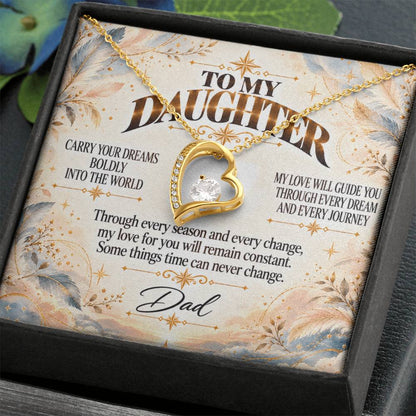 C468 - Carry Your Dreams Boldly And Carry My Love Gently Wherever You Go - Forever Love Necklace