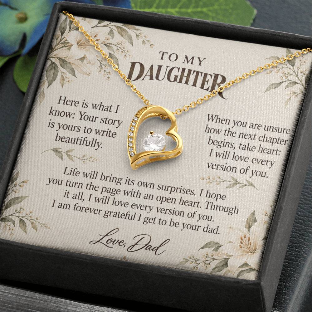 C520 - The Bedtime Stories We Shared And The Words I Hope You Always Remember - Forever Love Necklace