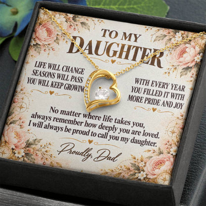 C286 - Every Step You Take Into Your Future Carries A Lifetime Of My Love Behind You - Forever Love Necklace