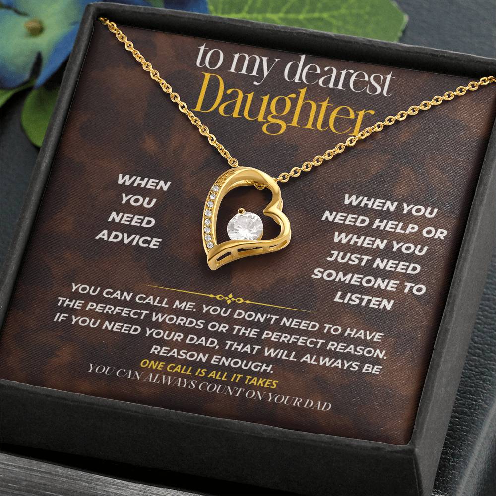S258 - You Can Always Count On Your Dad – Forever Love Necklace From Dad