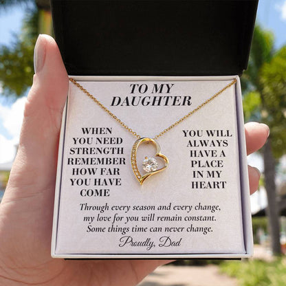 C158 - When You Need Strength Remember You Come From A Love That Never Gives Up On You - Forever Love Necklace