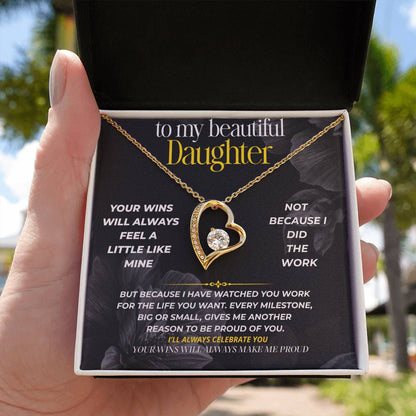 S290 - I’ll Always Be Here To Celebrate Your Wins – Forever Love Necklace From Dad