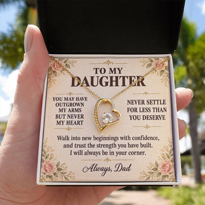 C154 - You Will Forever Be My Little Girl And One Of The Greatest Blessings Of My Life - Forever Love Necklace