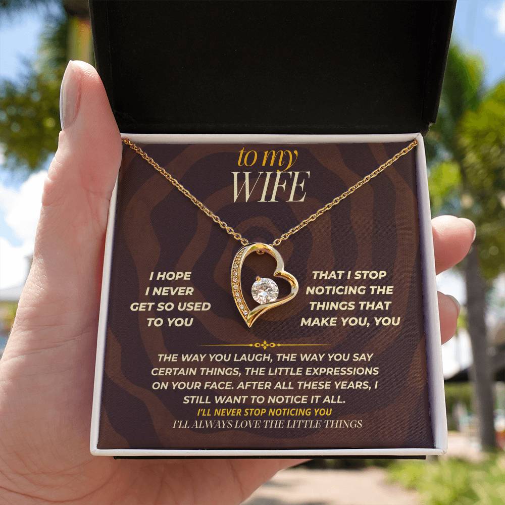 S164 - I Promise To Keep Loving The Little Things About You – Forever Love Necklace From Husband