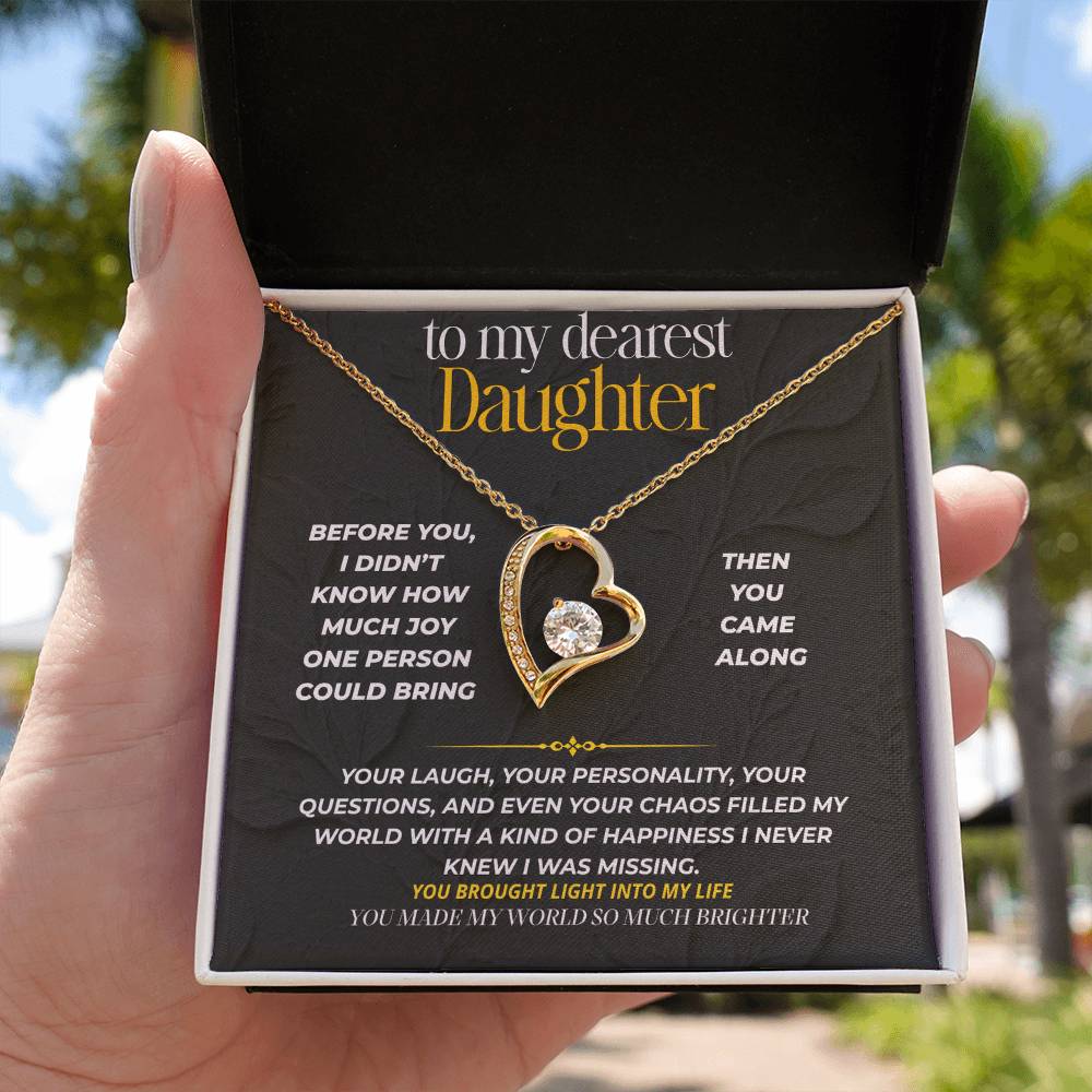 S239 - You Made My World Brighter – Forever Love Necklace From Dad