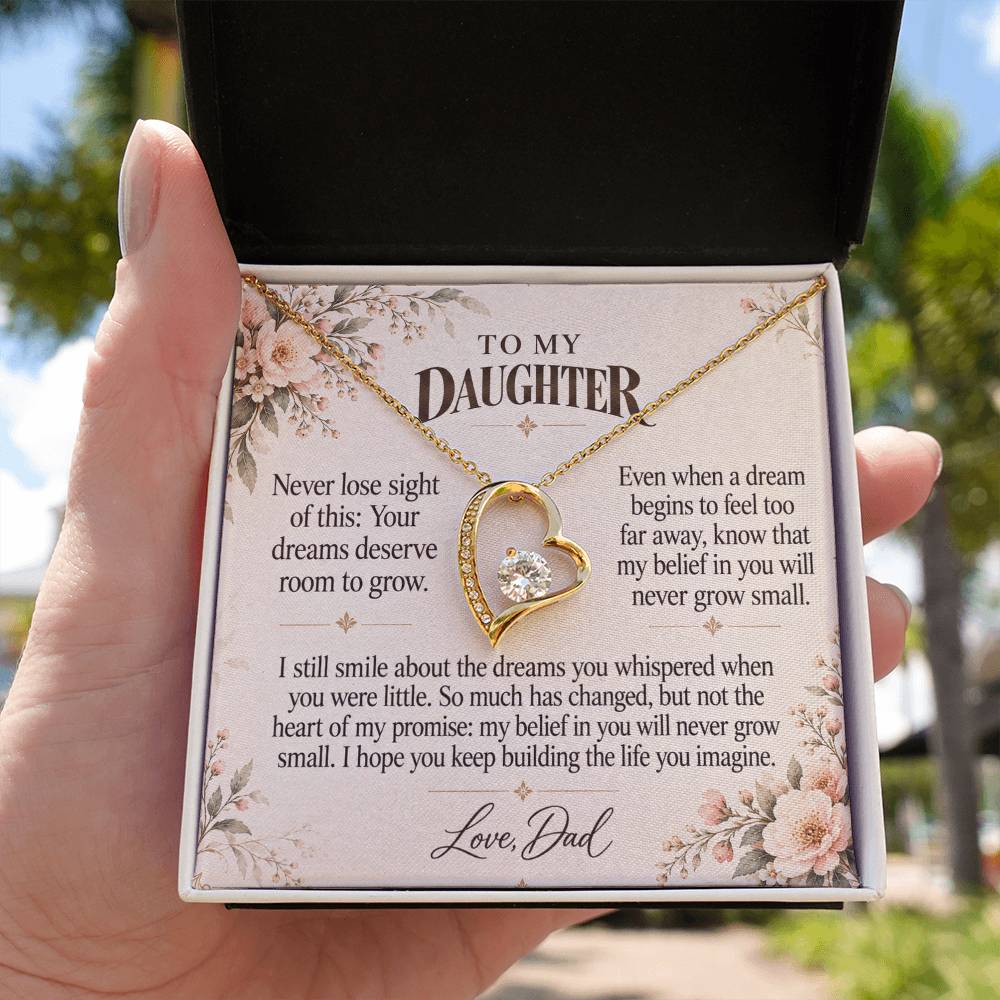 C514 - The Girl With Big Dreams And A Memory That Time Cannot Take Away - Forever Love Necklace