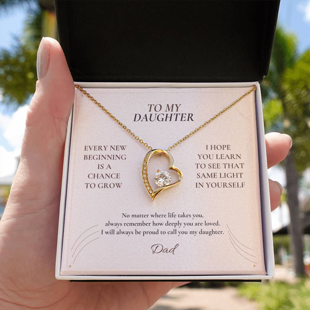 C116 - May Every New Beginning Remind You That Dad Will Always Stand Behind You - Forever Love Necklace