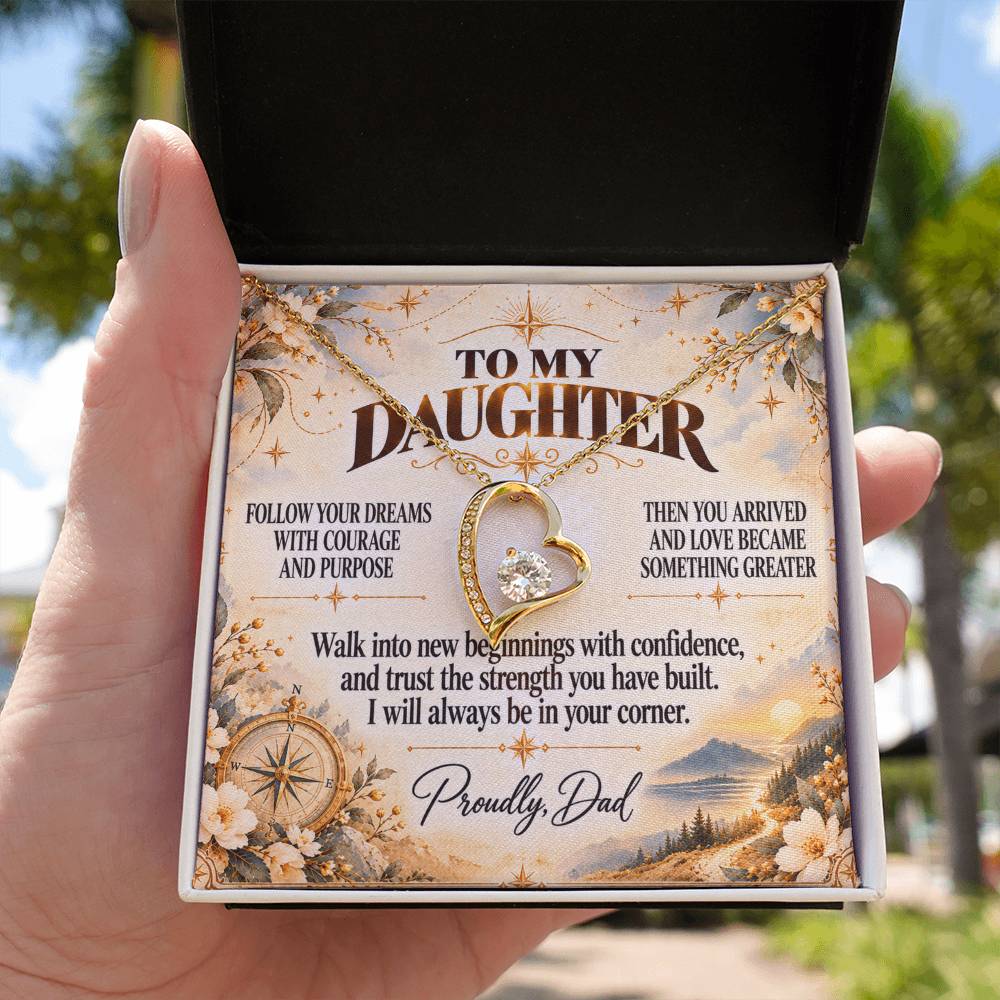 C335 - Never Measure Your Worth By The World Because To Your Dad You Have Always Been Priceless - Forever Love Necklace