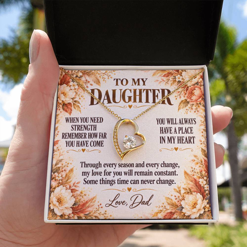 C283 - The World Is Brighter Because You Are In It And My Life Is Better Because You Are My Daughter - Forever Love Necklace