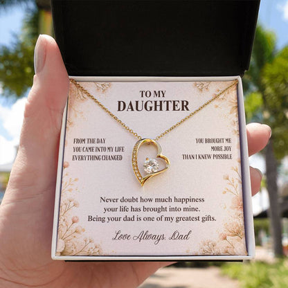 C15 - Never Doubt How Much Joy You Brought Into My Life From The Day You Arrived - Forever Love Necklace