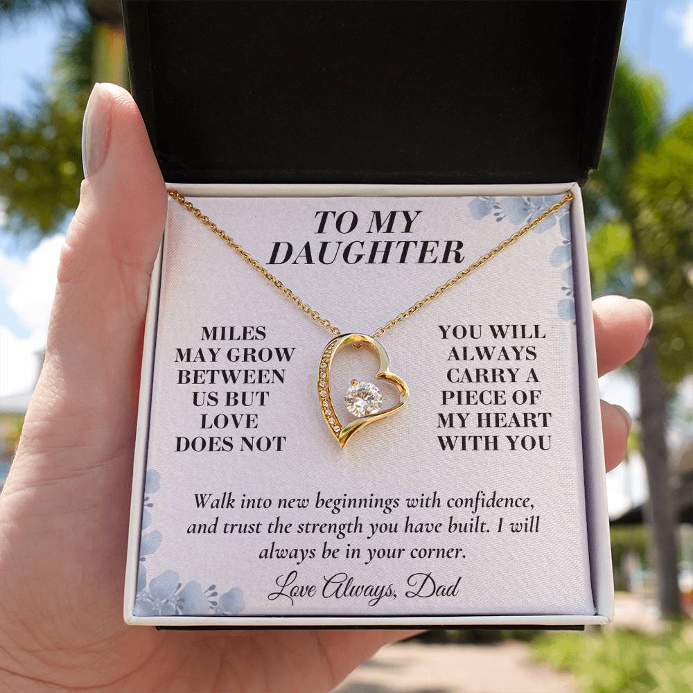 C144 - The Love Between A Father And Daughter Becomes A Legacy That Lives Beyond Every Season - Forever Love Necklace