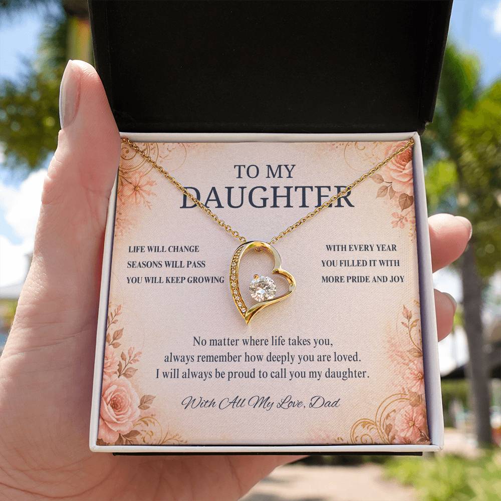 C61 - Life May Change Around You But My Love For You Will Always Remain Constant - Forever Love Necklace