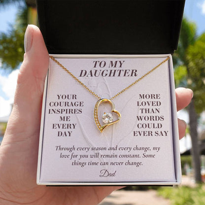 C148 - Your Story Is Only Beginning And I Will Always Be Proud To Watch You Write Every Chapter - Forever Love Necklace
