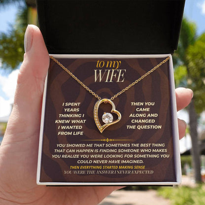 S165 - You Are The Answer I Never Knew I Needed – Forever Love Necklace From Husband
