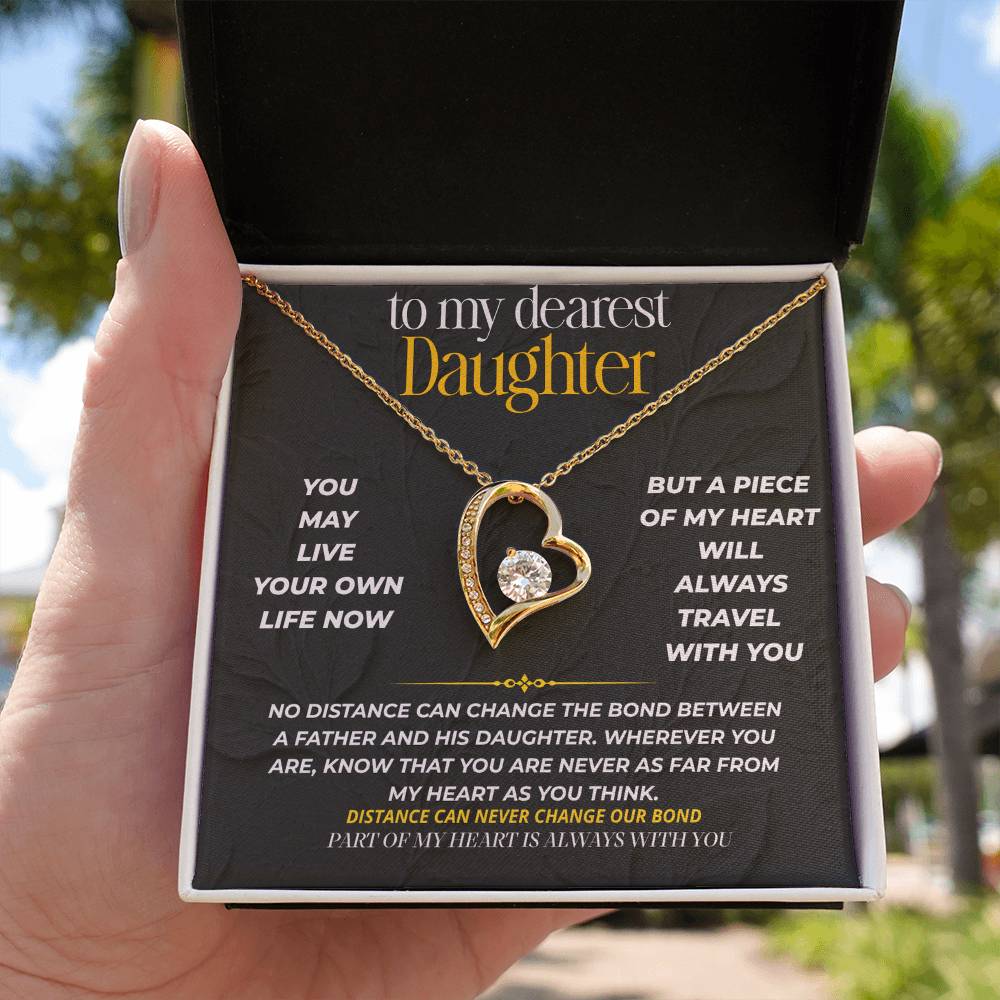 S236 - Wherever You Are, Part Of My Heart Is There – Forever Love Necklace From Dad