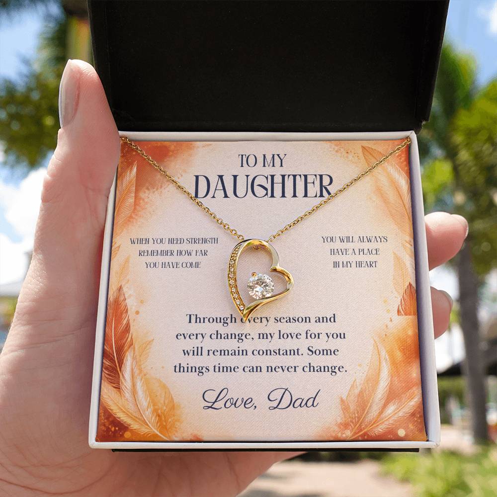 C83 - The World Is Brighter Because You Are In It And My Life Is Better Because You Are My Daughter - Forever Love Necklace