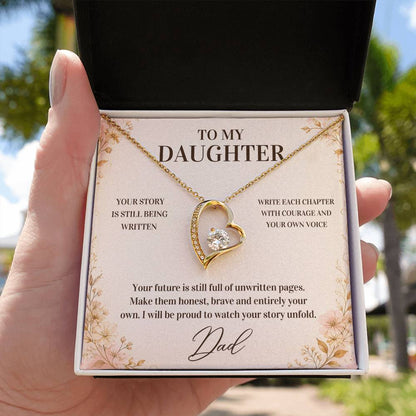 C48 - Your Story Is Only Beginning And I Will Always Be Proud To Watch You Write Every Chapter - Forever Love Necklace