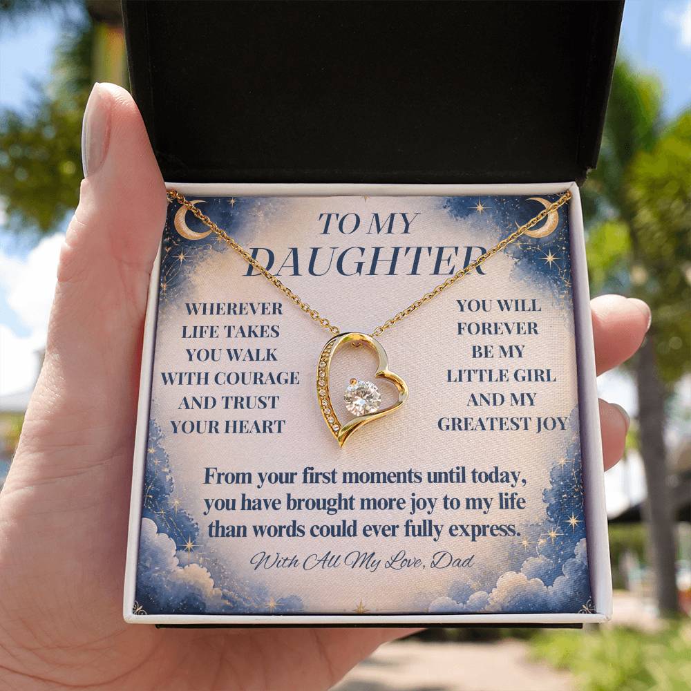 C277 - No Matter How Much You Grow There Will Always Be A Little Girl I Love Beyond Words - Forever Love Necklace