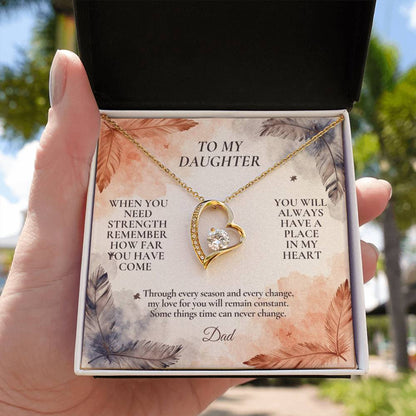 C108 - When You Need Strength Remember You Come From A Love That Never Gives Up On You - Forever Love Necklace
