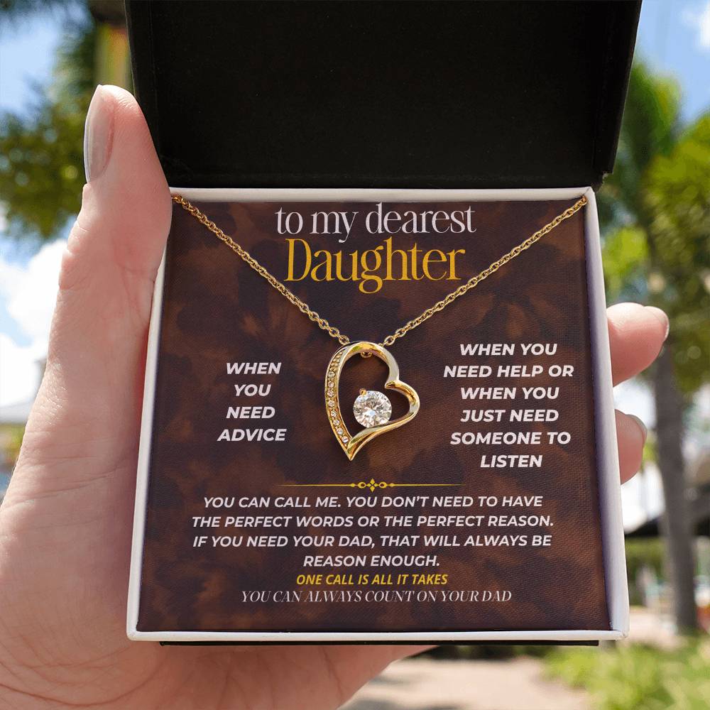 S258 - You Can Always Count On Your Dad – Forever Love Necklace From Dad