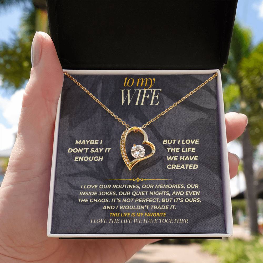 S158 - I Love Our Life More Than You Know – Forever Love Necklace From Husband