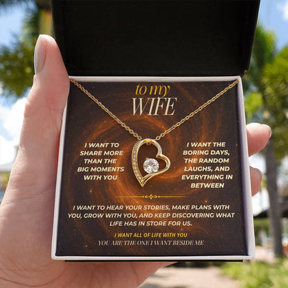 S140 - You Are The One I Want To Share Life With – Forever Love Necklace From Husband