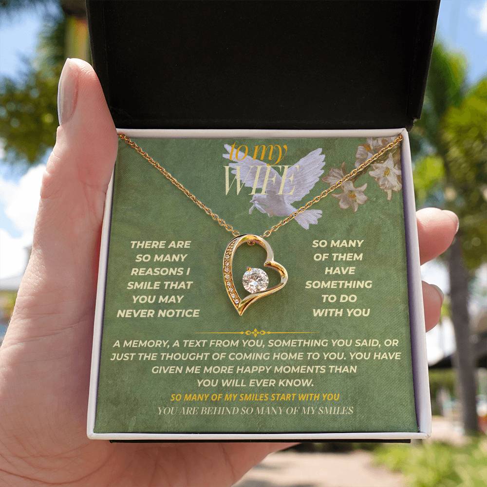 S132 - You Are The Woman Behind My Smile – Forever Love Necklace From Husband
