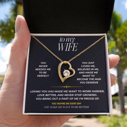 S94 - You Make Me Want To Be Better – Forever Love Necklace From Husband