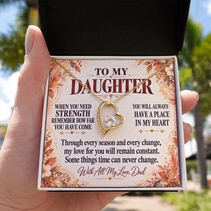 C333 - The World Is Brighter Because You Are In It And My Life Is Better Because You Are My Daughter - Forever Love Necklace
