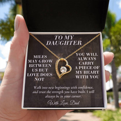 C194 - The Love Between A Father And Daughter Becomes A Legacy That Lives Beyond Every Season - Forever Love Necklace