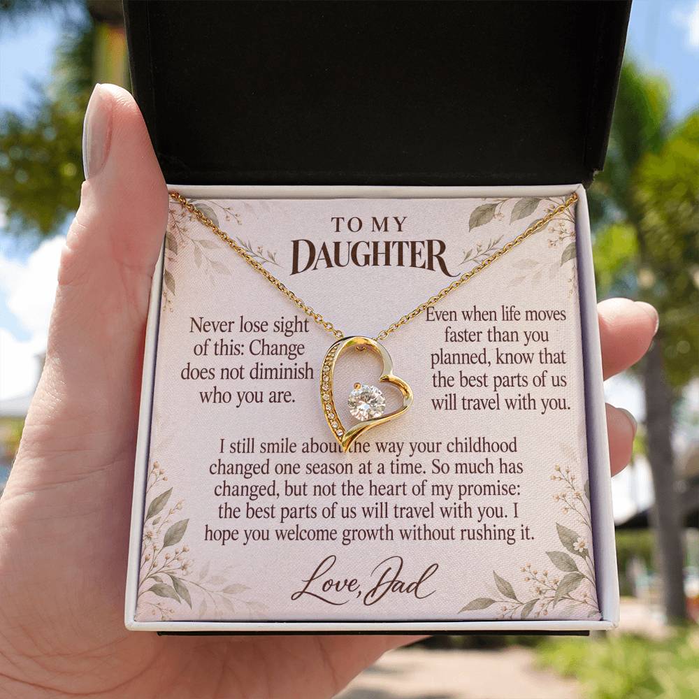 C684 - The Seasons Of Growing Up And A Memory That Time Cannot Take Away - Forever Love Necklace