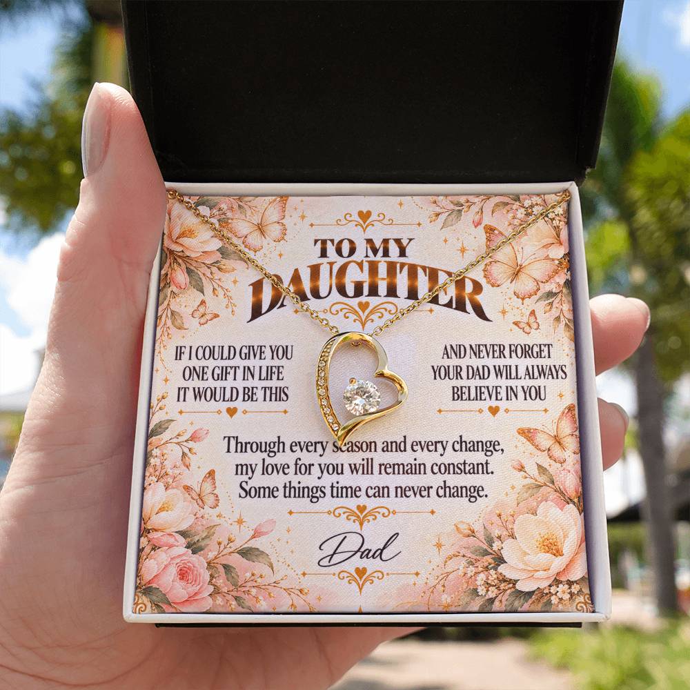 C428 - Dad’s Love Is A Promise That Time Distance And Change Can Never Break - Forever Love Necklace