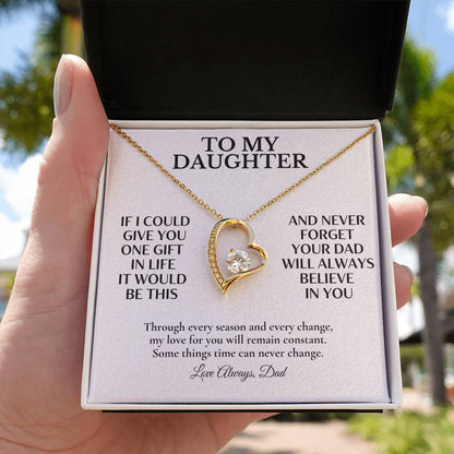 C128 - Dad’s Love Is A Promise That Time Distance And Change Can Never Break - Forever Love Necklace