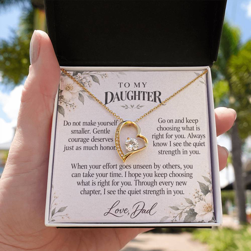 C607 - Quiet Courage Is Still Courage And A Promise To Carry Into New Chapters - Forever Love Necklace