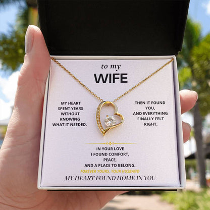 S20 - My Heart Found Home – Forever Love Necklace From Husband