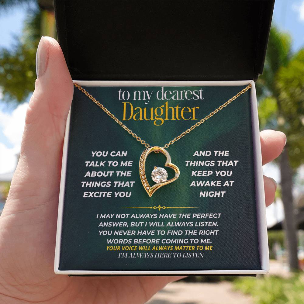 S242 - I Hope You Know I’m Always Listening – Forever Love Necklace From Dad