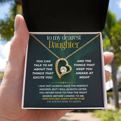 S242 - I Hope You Know I’m Always Listening – Forever Love Necklace From Dad