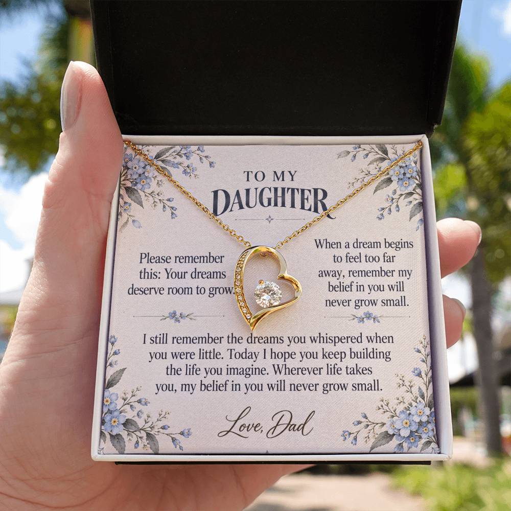 C511 - The Girl With Big Dreams And Quiet Words For Your Hardest Days - Forever Love Necklace