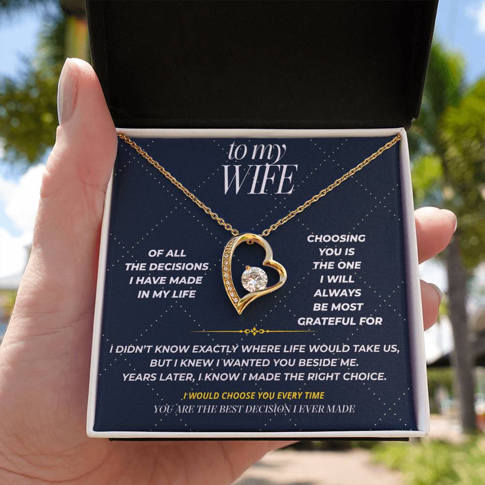 S101 - You’re The Best Decision I Ever Made – Forever Love Necklace From Husband