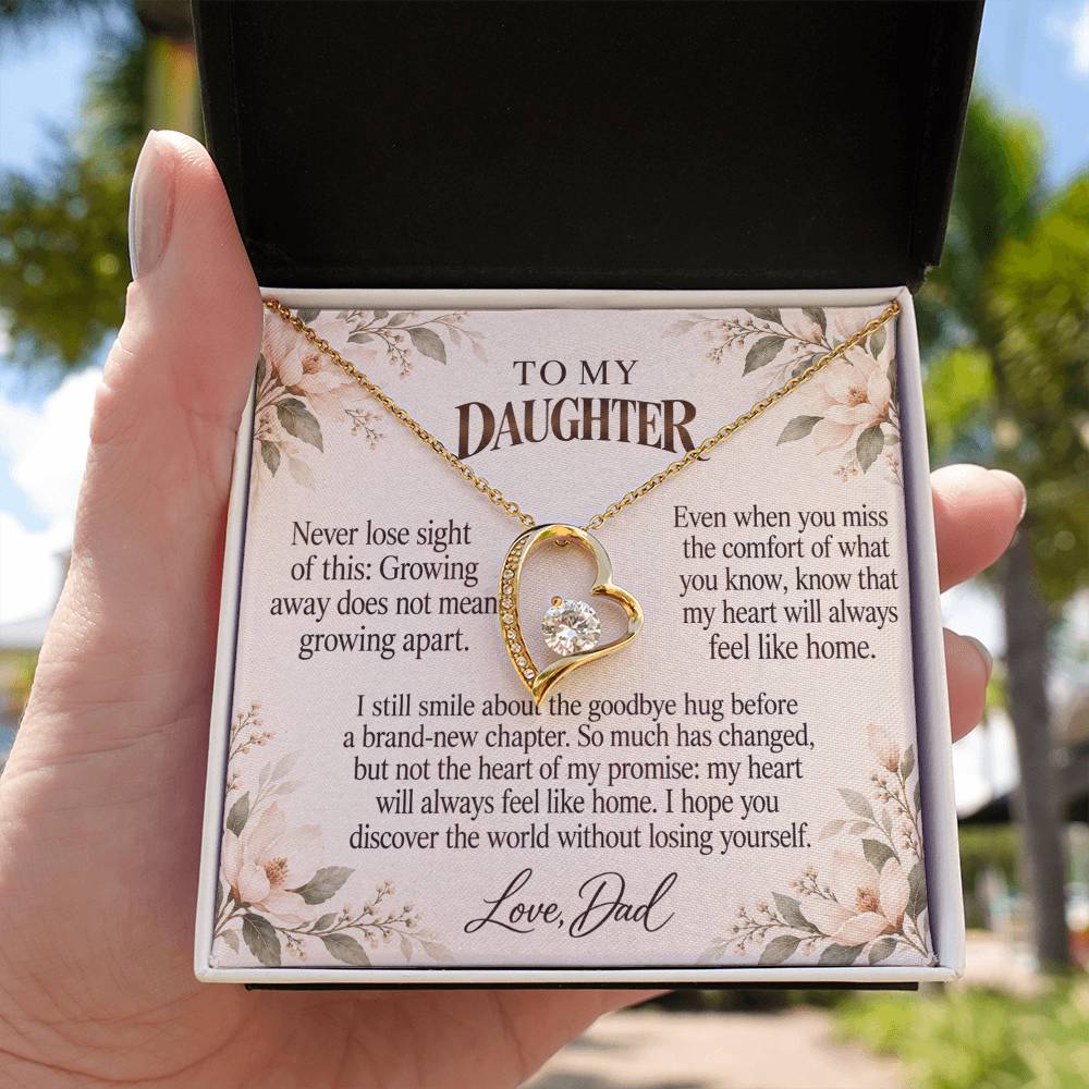 C544 - The Day You Left For College And A Memory That Time Cannot Take Away - Forever Love Necklace