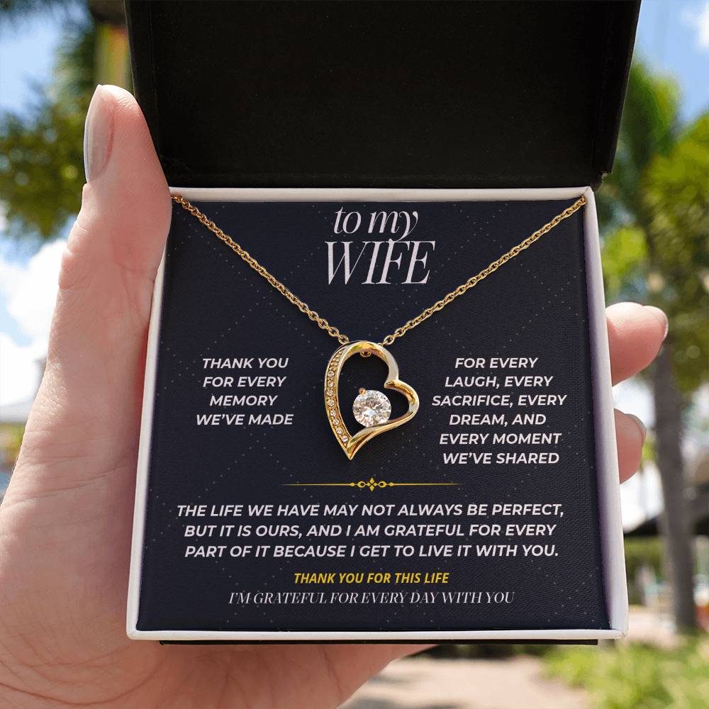 S98 - Thank You For Our Beautiful Life – Forever Love Necklace From Husband