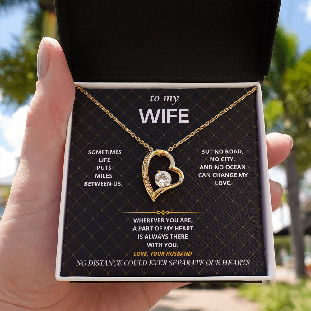 S75 - No Matter The Distance – Forever Love Necklace From Husband
