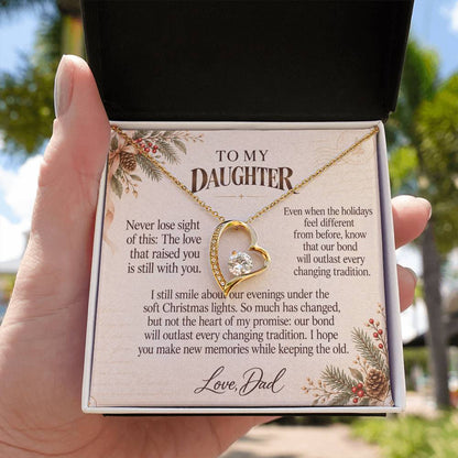 C559 - The Christmas Lights We Shared And A Memory That Time Cannot Take Away - Forever Love Necklace
