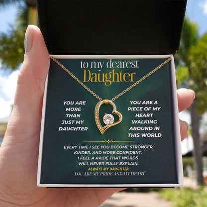 S247 - You Are My Daughter, My Pride, My Heart – Forever Love Necklace From Dad