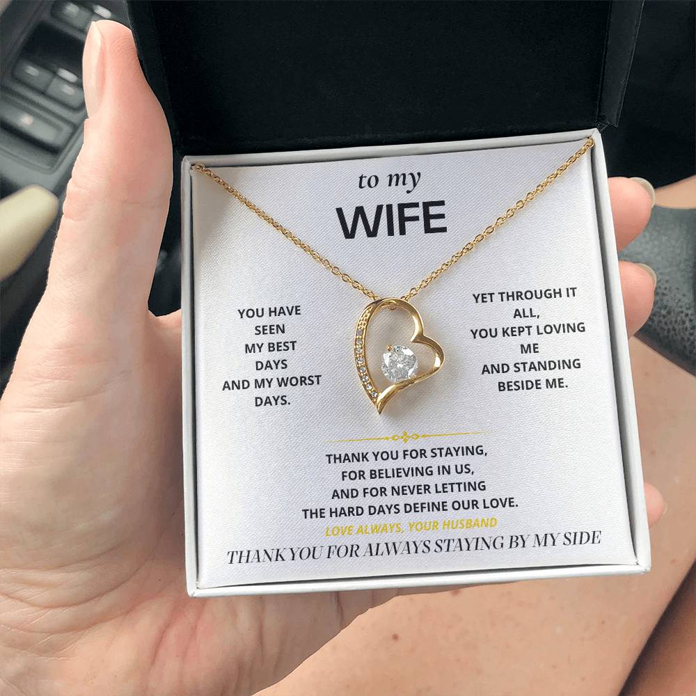 S25 - Thank You For Staying – Forever Love Necklace From Husband