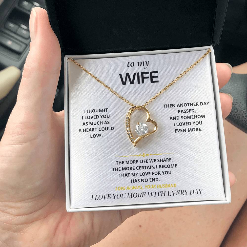 S16 - I Love You More Each Day – Forever Love Necklace From Husband